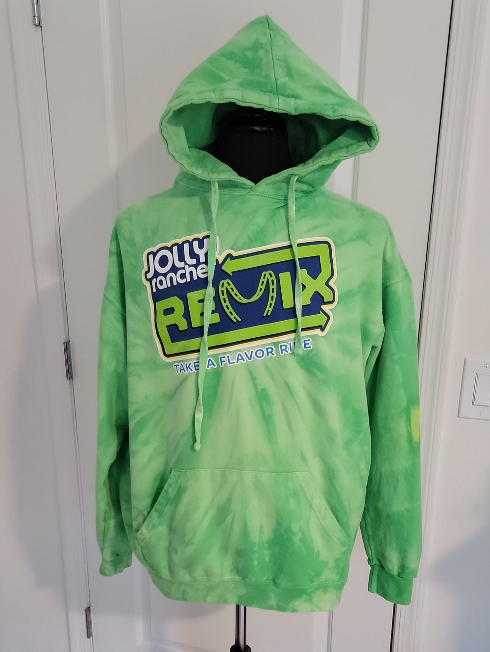 Jolly Rancher Remix Green Tie-Dye Hoodie